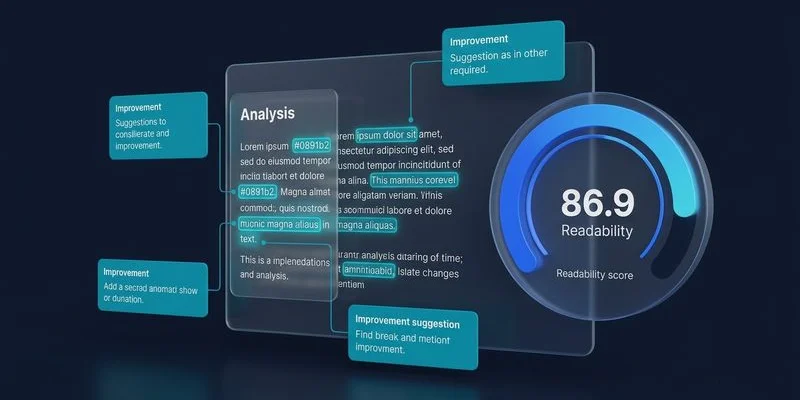 Smart Editor readability analysis highlighting introduction improvements